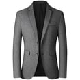 thumbnail image 1 of Jinda Men's Suit Blazer Casual Sport Coat Slim Fit Button Flap Pocket Pocket Suit Separate Grey 34, 1 of 4