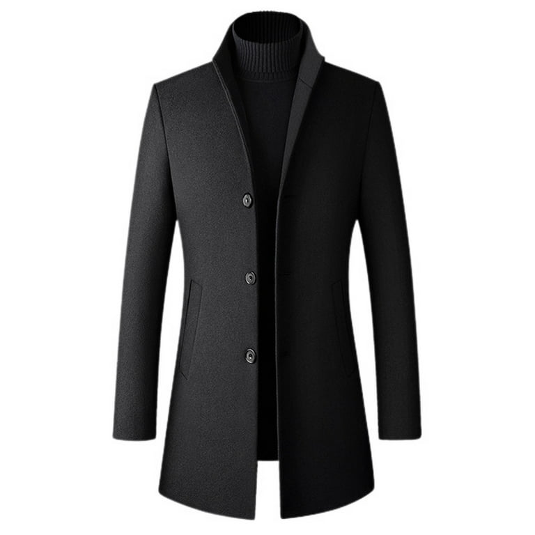 Wool Over Coat Black 38