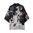 thumbnail image 1 of SWSMCLT Unisex Men's Top Halloween Cool Summer Lightweight Comfy Soft Kimono Robe 3/4 Sleeve Women's Fall Bathrobe Patterned8 Small-X-Large, 1 of 1