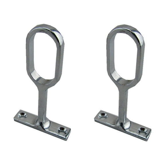 Jindis 2 Pcs Heavy Duty Rod Socket Flange Rod Holder Zinc Alloy Wardrobe Bracket Curtain Rod Ceiling-Mount Bracket