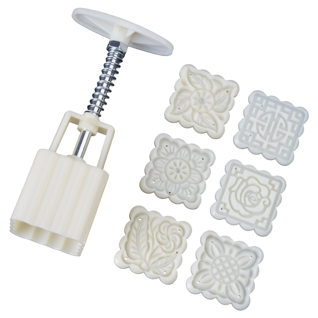Jindis MidAutumn Festival Dessert Maker Square Flower Pattern Dessert ...