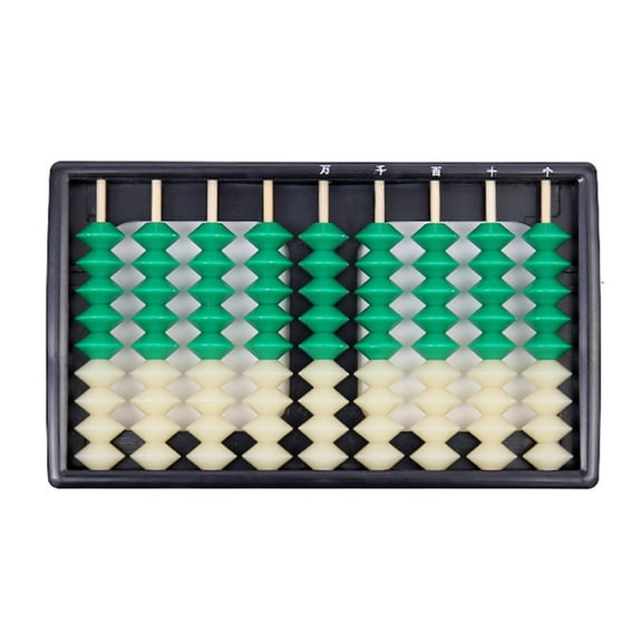 Jindis Professional 9-Digit 9 Beads Abacus Calculator Math Learning Aid Portable ABS Abacus 9 Column Abacus Educational Toy