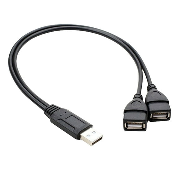 Jindis USB Y Splitter Cable USB2.0 Male to 2 Port USB2.0 Female Cable USB Cable Charging Data Transfer Splitter