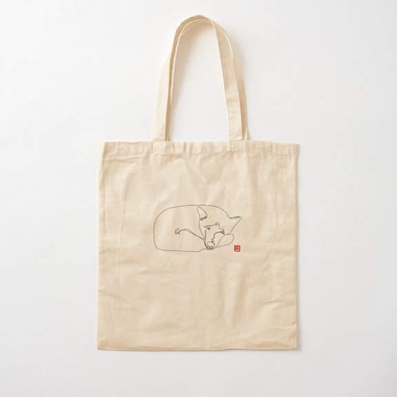 Jindo Line Canvas Tote Bags, Reusable Shopping Bag