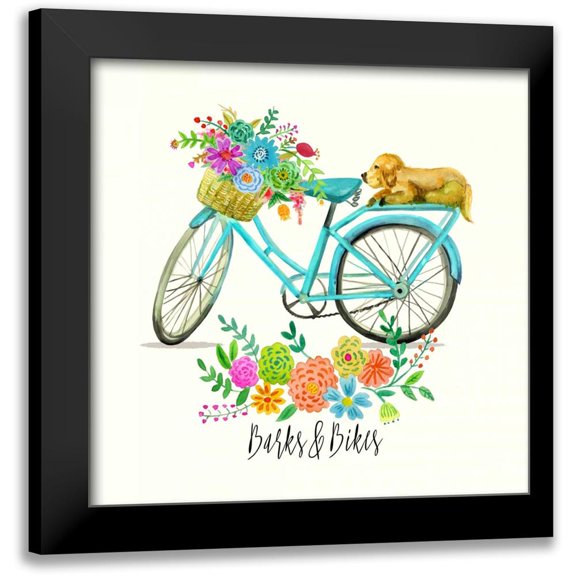 Jing, Jin 12x12 Black Modern Framed Museum Art Print Titled - Barks and Bikes