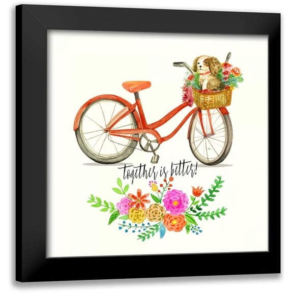 Jing, Jin 12x12 Black Modern Framed Museum Art Print Titled - Together Is Better!