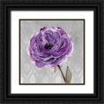 thumbnail image 1 of Jing, Jin 15x15 Black Ornate Wood Framed with Double Matting Museum Art Print Titled - Floral Inspired Plum1, 1 of 4