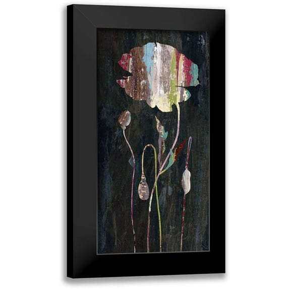 Jing, Jin 9x14 Black Modern Framed Museum Art Print Titled - Marble Garden Flower 4