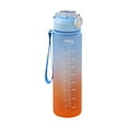 thumbnail image 1 of JingChun 1 Liter Water Bottle with Water volume scale Hourly BPA Free Reusable Leak Proof with Straw, 1 of 3