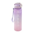 thumbnail image 1 of JingChun 1 Liter Water Bottle with Water volume scale Hourly BPA Free Reusable Leak Proof with Straw, 1 of 3