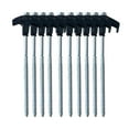 thumbnail image 1 of JingChun 10 Pack Screw in Tent Stakes, 9.84 Inch Heavy Duty Ground Anchors Drillable Tent Pegs Camping Stakes for Patio, Garden, Canopies, Grassland, Outdoor, 1 of 3