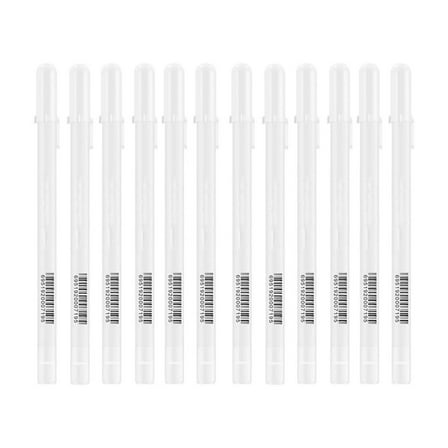 JingChun 12Pcs Extra Fine Point Gel Pen Set – White, Gold & Silver Gel Ink Pens for Artists Drawing on Black Paper, Sketching, Bullet Journaling & Holiday Crafts