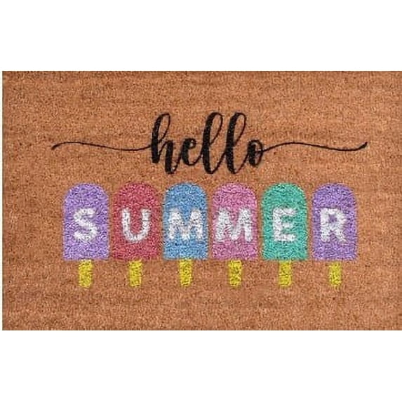 JingChun 15*23 inch Summer Doormat Welcome Floor Mat, Summer Decorative Door Mat for Indoor Outdoor Bathroom Kitchen Front Porch Rugs and Mats