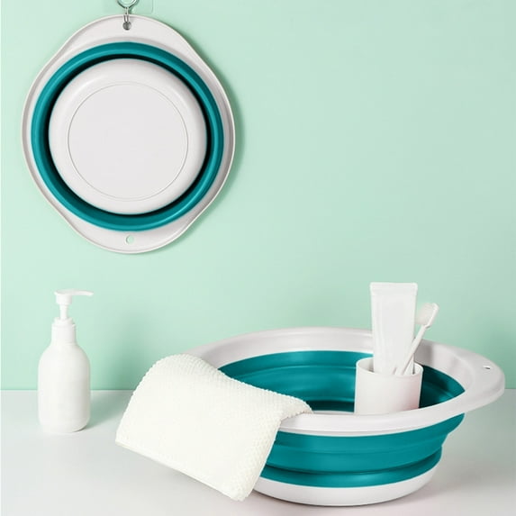 JingChun 1Pack Collapsible Wash Basin, Space Saving for Dishing, Fruit, Camping, Hiking and Home