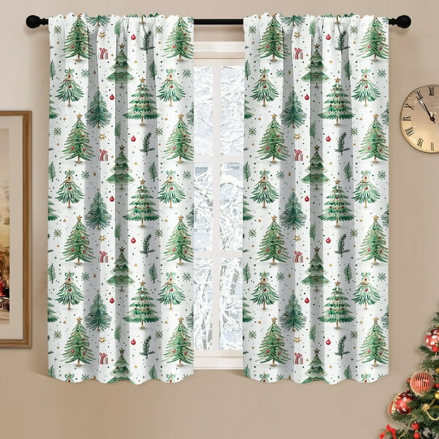 JingChun 1Pc Christmas Decor Kitchen Bathroom Curtain Window Tier ...