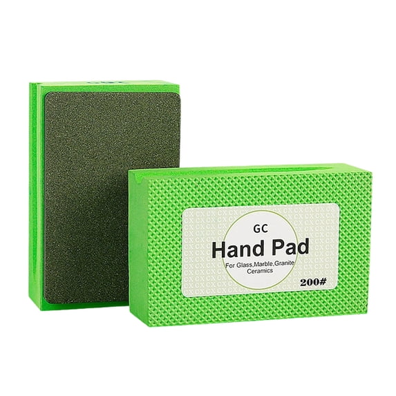 JingChun 1Pc Diamond Hand Pad Sanding Block Sharp Glass Grinding Polishing Pad Sanding Block Foam Backing Hand-Held Sanding Block for Sanding Polishing Marble Tile Ceramics