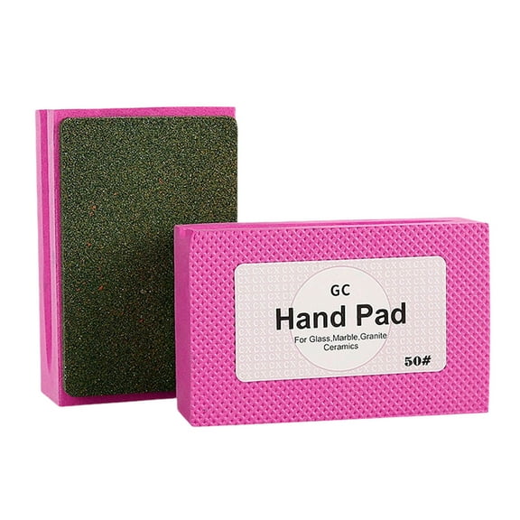JingChun 1Pc Diamond Hand Pad Sanding Block Sharp Glass Grinding Polishing Pad Sanding Block Foam Backing Hand-Held Sanding Block for Sanding Polishing Marble Tile Ceramics
