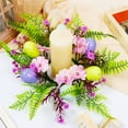 thumbnail image 1 of JingChun 1Pc Easter Egg Candle Rings Wreaths Spring Egg and Berry Candle Rings Artificial Candle Holder Mini Wreaths 11.8" for Easter Holiday Home Kitchen Table Centerpiece, 1 of 7