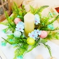 thumbnail image 1 of JingChun 1Pc Easter Egg Candle Rings Wreaths Spring Egg and Berry Candle Rings Artificial Candle Holder Mini Wreaths 11.8" for Easter Holiday Home Kitchen Table Centerpiece, 1 of 7