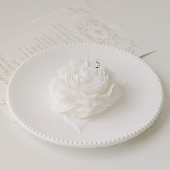 JingChun 1Pc Flower Shape Trendy Candle Floral Shaped Aesthetic Candle Soy Wax Cool Candle Handmade Decorative Candle for Home Yoga Valentine's Day Birthday Decor Wedding Party Gift