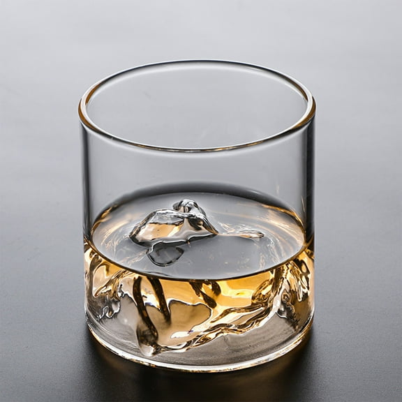 JingChun 1Pc Old Fashioned Whiskey Glasses, Cool Design Cocktail Bourbon Scotch and Perfect Whiskey Glasses Gifts for Men
