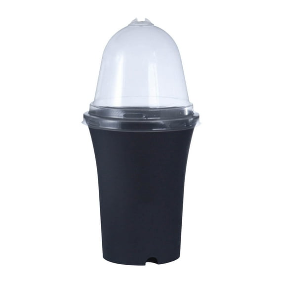 JingChun 1Pc Plant Nursery Pots with Humidity Dome Soft Transparent Plastic Gardening Pot Planting Containers Cups Planter Small Starter Seed Starting Trays for Seedling