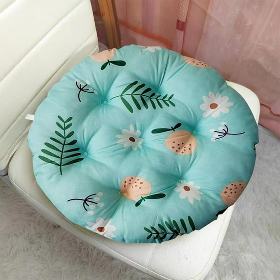 JingChun 1Pc Round Thicken Cloth Seat Cushion, Solid Color Chair Pads Booster Floor Cushion Tatami Pillow Cotton Filling Pad for office Patio Home Outdoor Dia 17 in