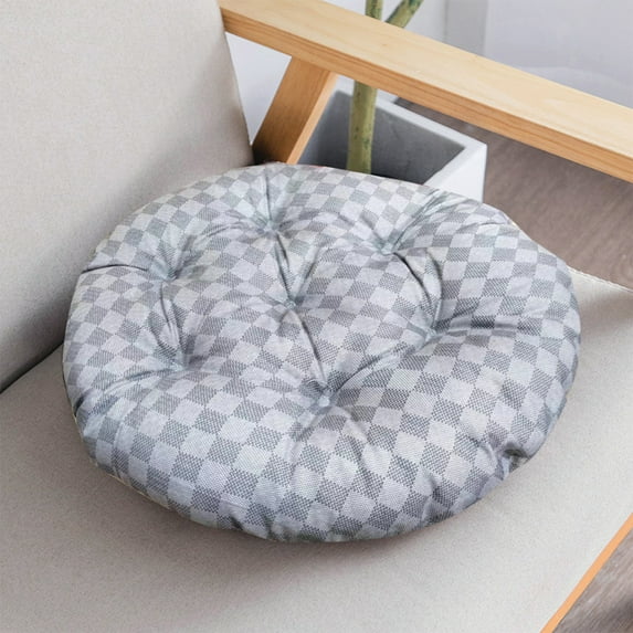JingChun 1Pc Round Thicken Cloth Seat Cushion, Solid Color Chair Pads Booster Floor Cushion Tatami Pillow Cotton Filling Pad for office Patio Home Outdoor Dia 17 in