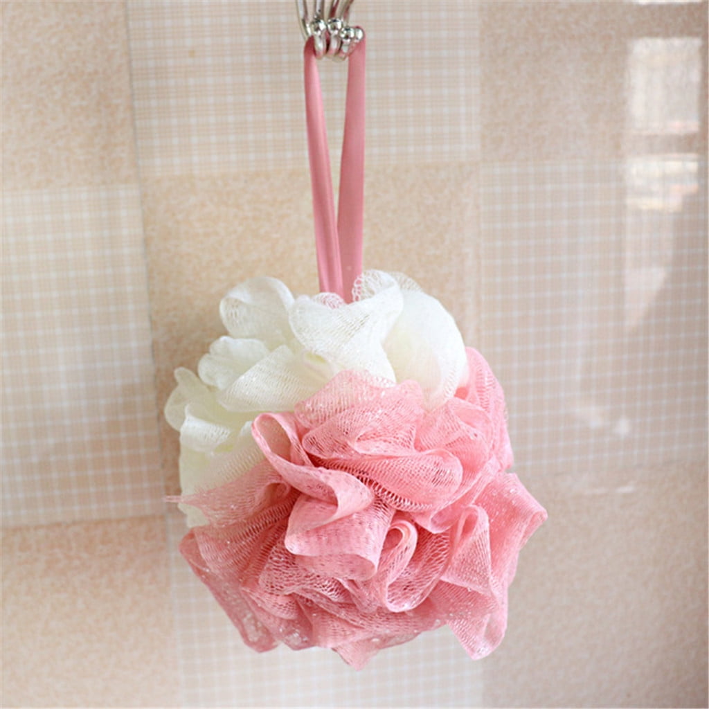 JingChun 1Pc Shower Puff Bath Sponge Shower Loofahs Pouf Ball Mesh Bulk ...