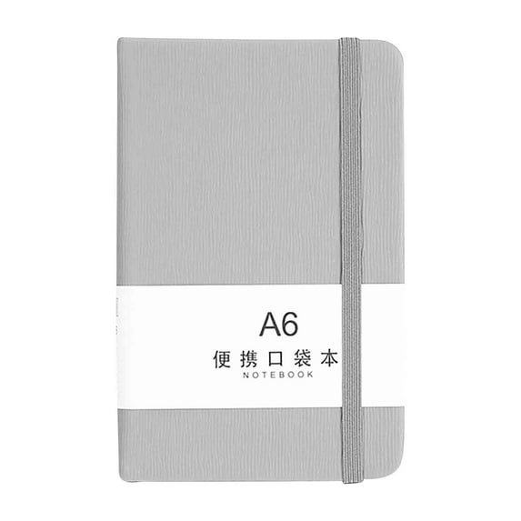 JingChun 1Pc Small Notebook - A6 Leather Hardcover Pocket Notebook, College Ruled Notebook, Acid-Free Paper, Inner Pocket