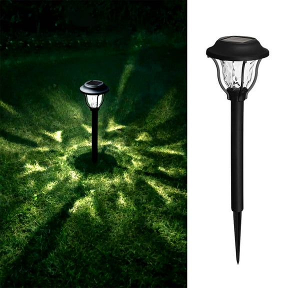 JingChun 1Pc Solar Pathway Lights, Solar Lights Outdoor, Warm White Solar Path Lights Waterproof, Solar Lights for Walkway Yard Driveway Backyard
