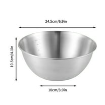 JingChun 1Pc Stainless Steel Mixing Bowls, Small Metal Mixing Bowl for Kitchen Baking, Prepping, Cooking and Serving, Salad, Vegetables