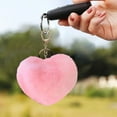 thumbnail image 1 of JingChun 1pc Heart Keychain Fluffy Heart Shape Pompoms Keyring Faux Fur Ball Keychain Hanging Pendants Decors for Car Bag Charm, 1 of 6