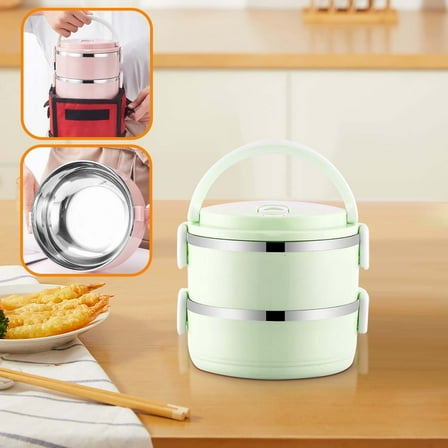 JingChun 2 Tier Stackable Stainless Steel Lunch Box Sealed