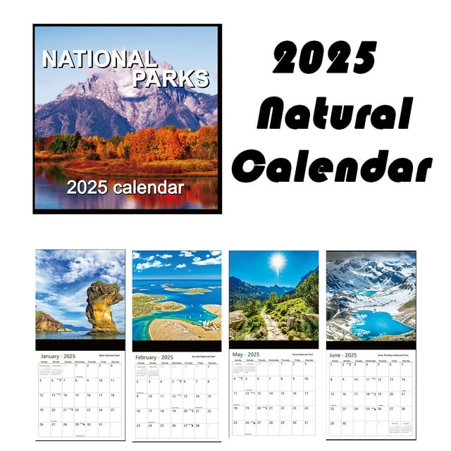 JingChun 2025 Wall Calendar, 12 Months Wall Calendar National Parks, 12