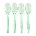 thumbnail image 1 of JingChun 24Pcs St Patrick’s Day Party Supplies Green Shamrocks Green Disposable Plastic Spoons for Green Irish Party Decorations, 1 of 3