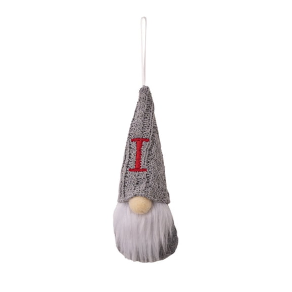 JingChun 26 Letter Christmas Gnome Ornaments Christmas Tree Decorations Hanging Christmas Ornaments Set Handmade Plush Gnomes Santa Elf Christmas Home Decorations