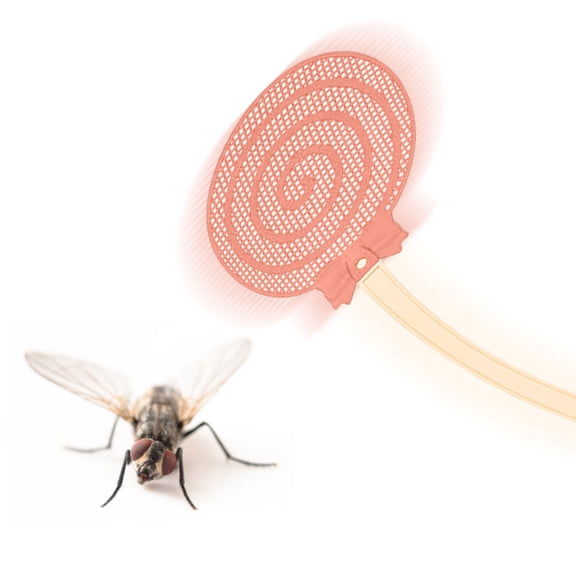 JingChun 2Pcs Cute Fly Swatter Summer Mesh Long-Handled Manual Fly Swatter for Adult Thickened Candy-Shaped Plastic Mosquito Swatter Flying Insect Swatter