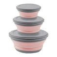 thumbnail image 1 of JingChun 3-Pack Collapsible Food Storage Containers with Airtight Leakproof Lids, Microwave, Freezer, Dishwasher Safe, Space-Saving Silicone Bowls for RV, Travel, Meal Prep and Home, 1 of 3