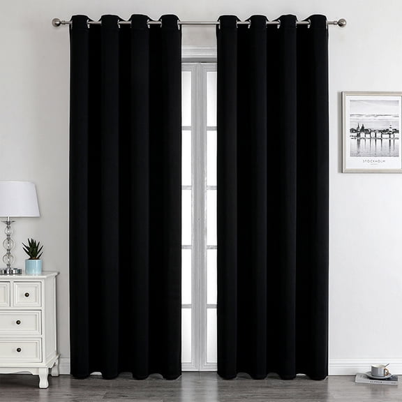 JingChun 39*51 inch Blackout Curtains - Window Curtain Drapes - Long thermal Insulated Light Blocking Drapes for Bedroom & Kitchen(2Pcs)