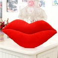 thumbnail image 1 of JingChun 3D Lips Throw Pillows Smooth Soft Velvet Insert Included, Lip Shaped Pillow for Bed Living Room Valentine's Day Decorations, 1 of 4