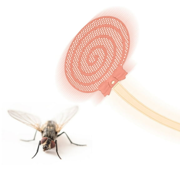 JingChun 4Pcs Cute Fly Swatter Summer Mesh Long-Handled Manual Fly Swatter for Adult Thickened Candy-Shaped Plastic Mosquito Swatter Flying Insect Swatter
