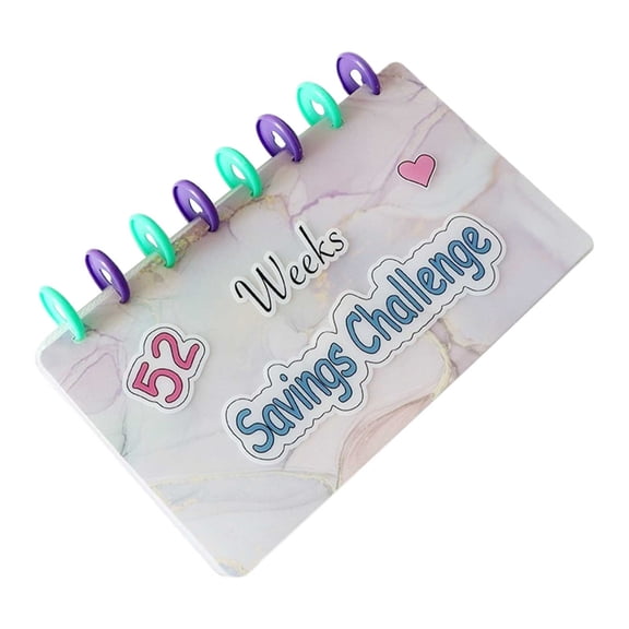 JingChun 52 Weeks Saving Challenge Binder Budget Planner, Budget Book with Cash Envelopes Savings Challenge, Budget Book Planner, Money Binder for Saving