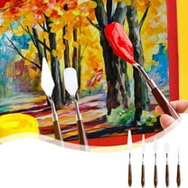 JingChun 5Pcs Stainless Steel Palette Knife Set - Flexible Spatula Painting Knives for Color Mixing, Spreading, Applying Oil & Acrylic Paint on Canvases, Cake Icing Removal Tool