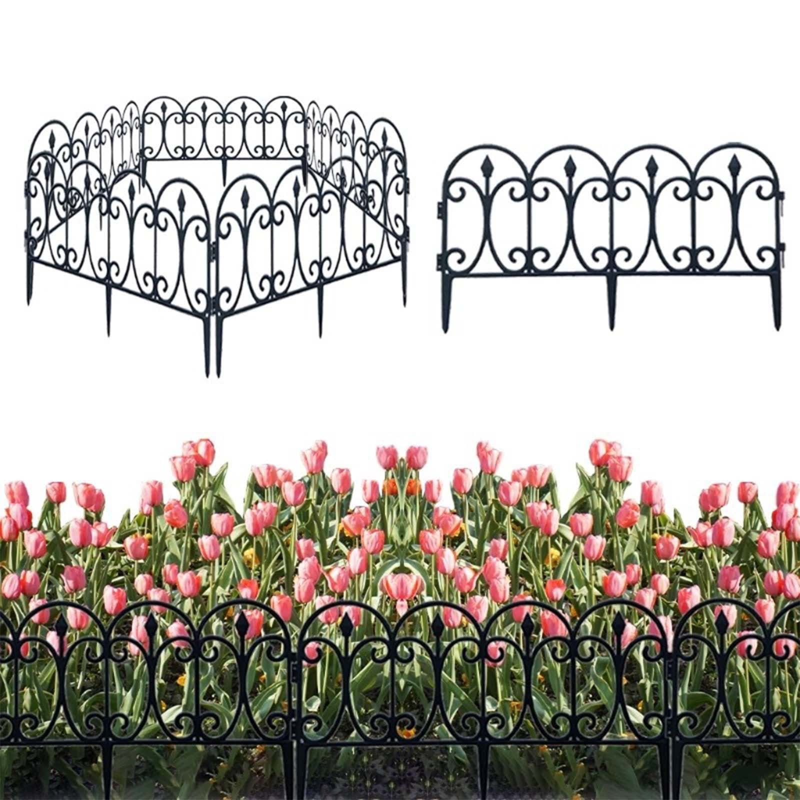 JingChun 6Pcs Decorative Garden Fences and Borders for s No Dig Plastic
