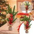 thumbnail image 1 of JingChun 9" Mini Christmas Tree Artificial Tabletop Tree with Pine Cone Berry Christmas Decor,Small Christmas Pine Tree for Home or office Xmas Holiday Decorations, 1 of 6
