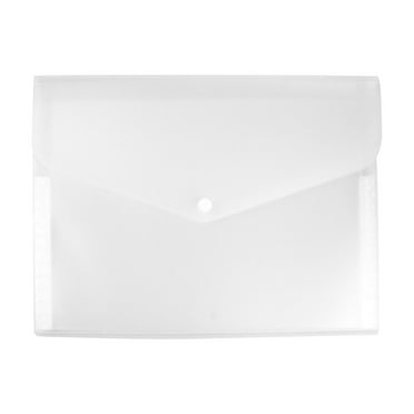 JingChun A4 Zipper Pouch, Plastic Folders with Snap Closure, Envelope Expanding File Wallet Document Organizer with Snap Closure & Label Pocket School Supplies