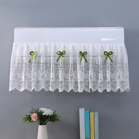 JingChun Air Conditioning Cover, Indoor Decorative Window Dust Protector Lace Fabric Home Supplies for Wall Mounted Air Conditioners Mini Split