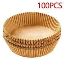 JingChun Air Fryer Liners, 100Pcs Round Disposable Paper Airfryer Paper Liners, Non-Stick and Oil Proof for Easy Cleanup, Great for Oven, Pans & Baking