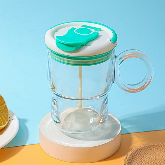 JingChun Automatic Electric Self Stirring Travel Coffee Mug - High Speed Mixing Cup for Protein Shakes, Waterproof Glass